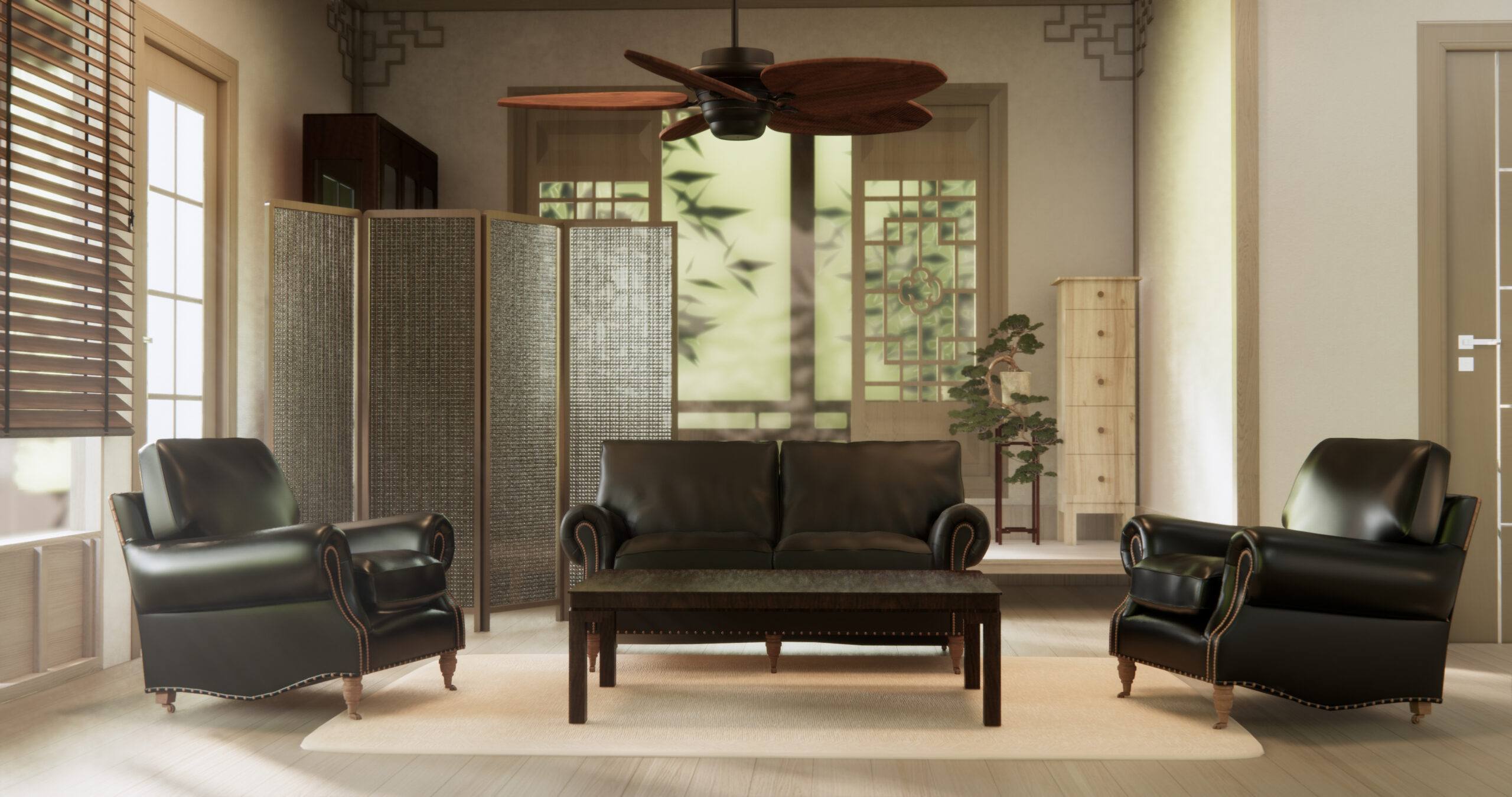 Living room sofa armchair minimalist modern old japanese style